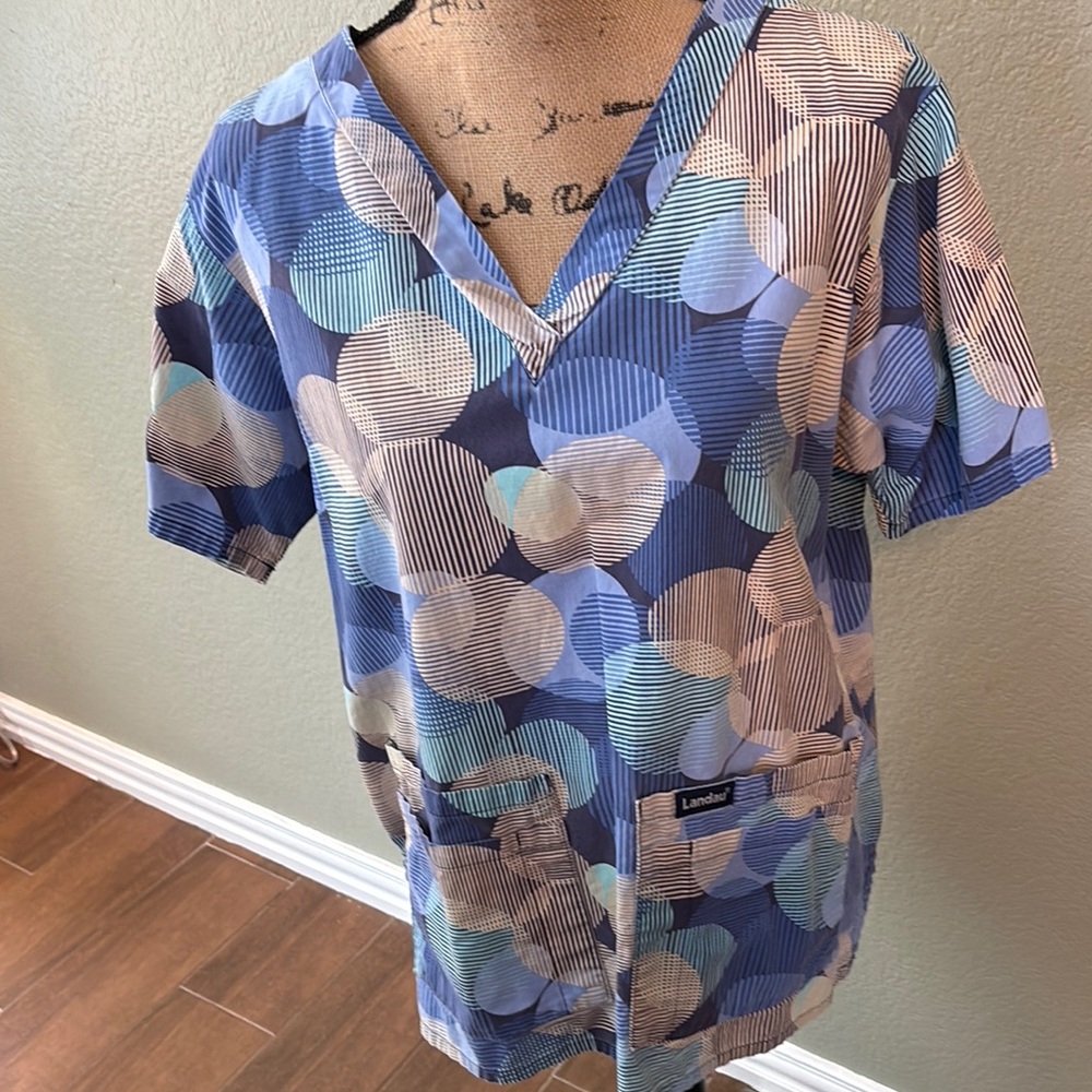 Landau Women's Geometric Tunic for Nurses & Aides BUY 1 get 1 your choice of top